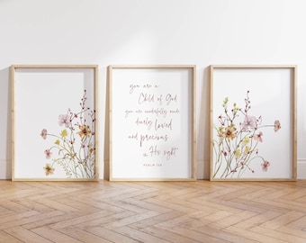 Child of God Wall Art Girl Nursery Wall Decor Children Christian Nursery Baby Room Prints Bible Verse Biblical Nursery Sign Baby Shower Gift
