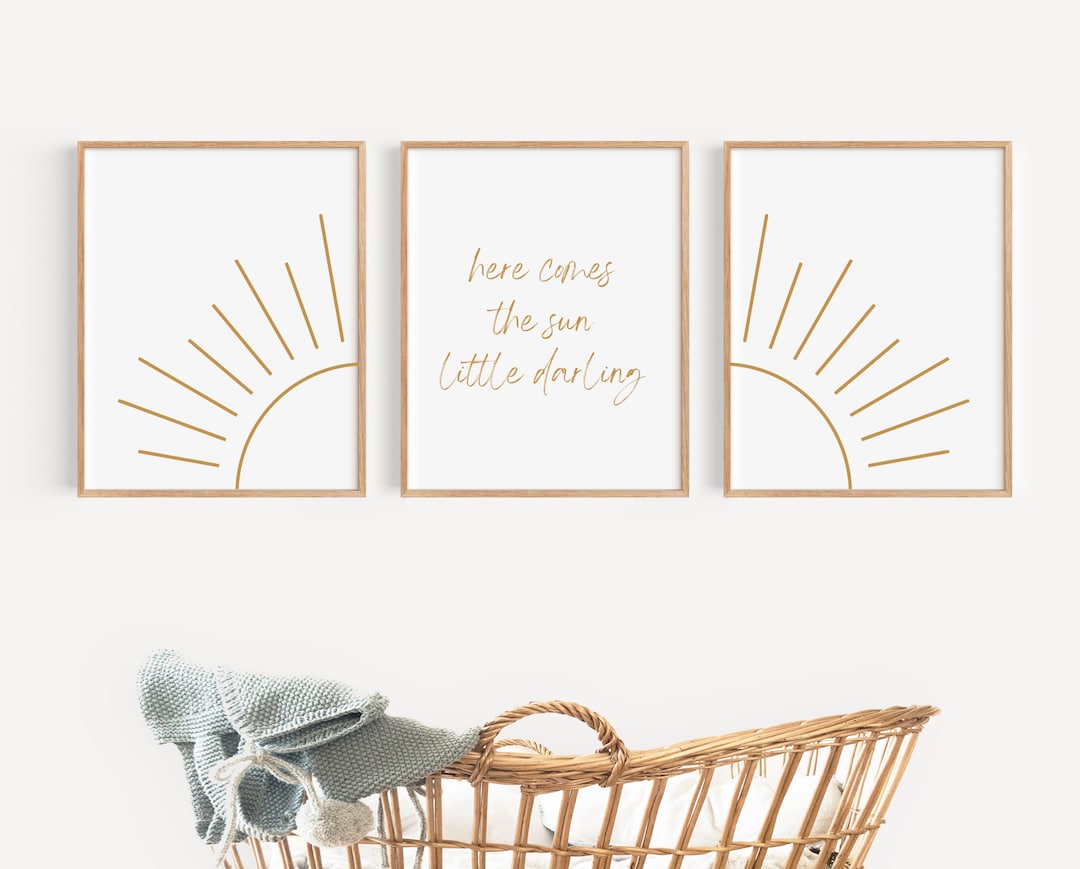 Nursery Wall Art | Sun Nursery Decor | Boho Nursery Decor | Baby Shower ...