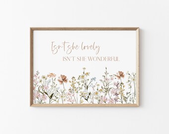 Nursery Wall Art for Baby Girl Nursery Wall Decor Wildflowers Baby Shower Print Gift Idea Nursery Boho Wall Art Nursery Flower Print Gift