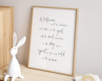 Nursery Wall Decor Girl Minimalist Wildflowers Nursery Wall Art Baby Room Decor Girl Room Quote Inspirational Print Wall Art