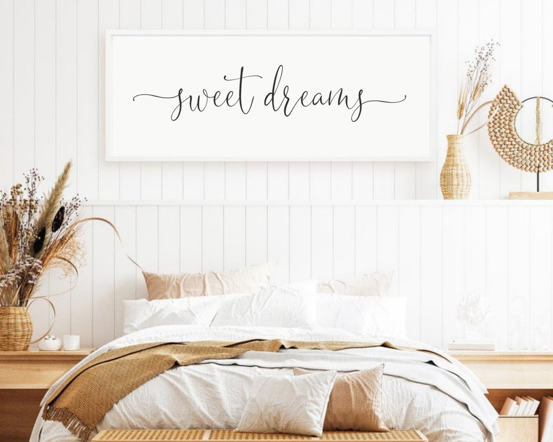 Amazon.com: Sweet Dreams Wall Decor Above Bed Sign 24''×10