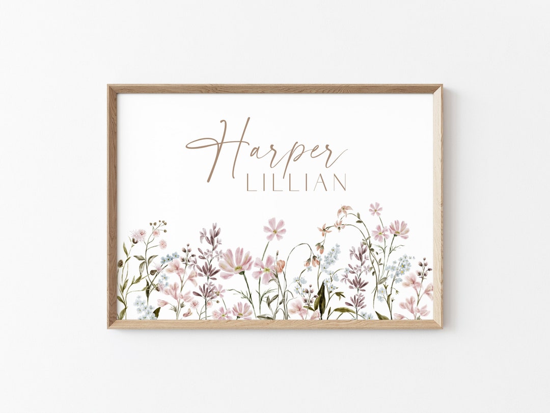 Name Sign Girl Rustic Rectangular Nursery Decor Girl Nursery Name Sign Girl Nursery Wall Art Nursery Wall ...
