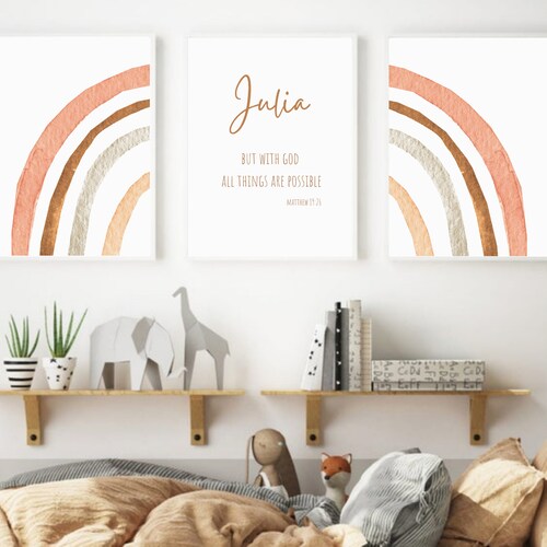 NURSERY DECOR GIRL Bible Verse Nursery Wall Art Etsy