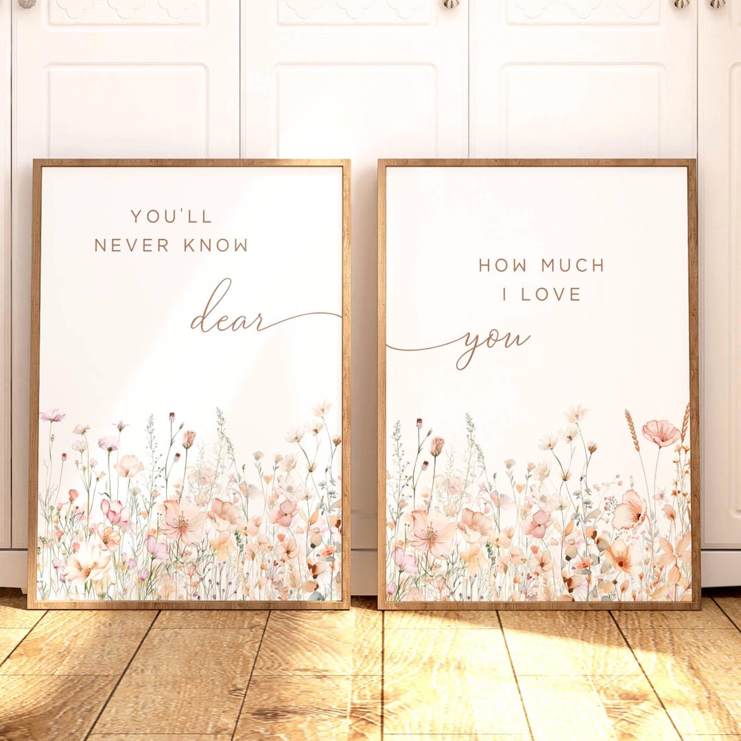 Boho Nursery Wall Art, Wildflower Nursery Decor, Botanical Print ...