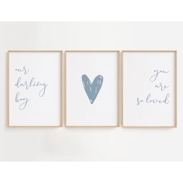 Arte de pared para guardería de niño, decoración para habitación de niño, decoración para habitación de bebé niño, nuestra querida decoración para habitación de bebé niño, arte para guardería, idea de regalo para baby shower de niño