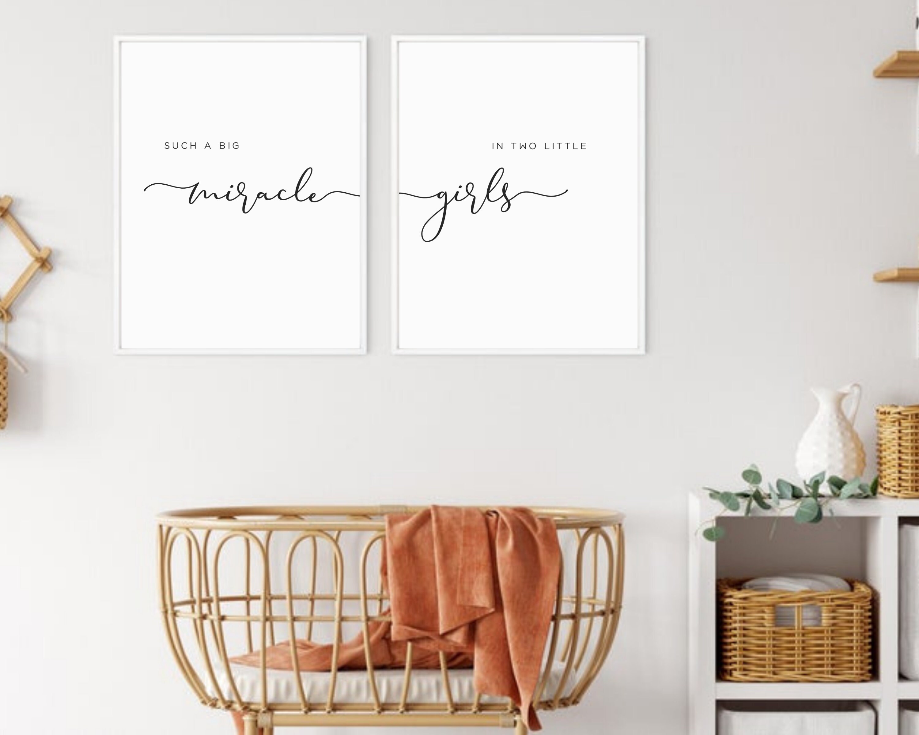 TWIN NURSERY DECOR Girl Nursery Decor Such A Big Miracle Etsy