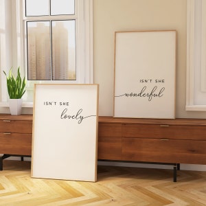 set of 2 nursery wall art for a girl room with song lyrics