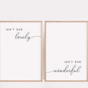 set of 2 nursery wall art for a girl room with song lyrics