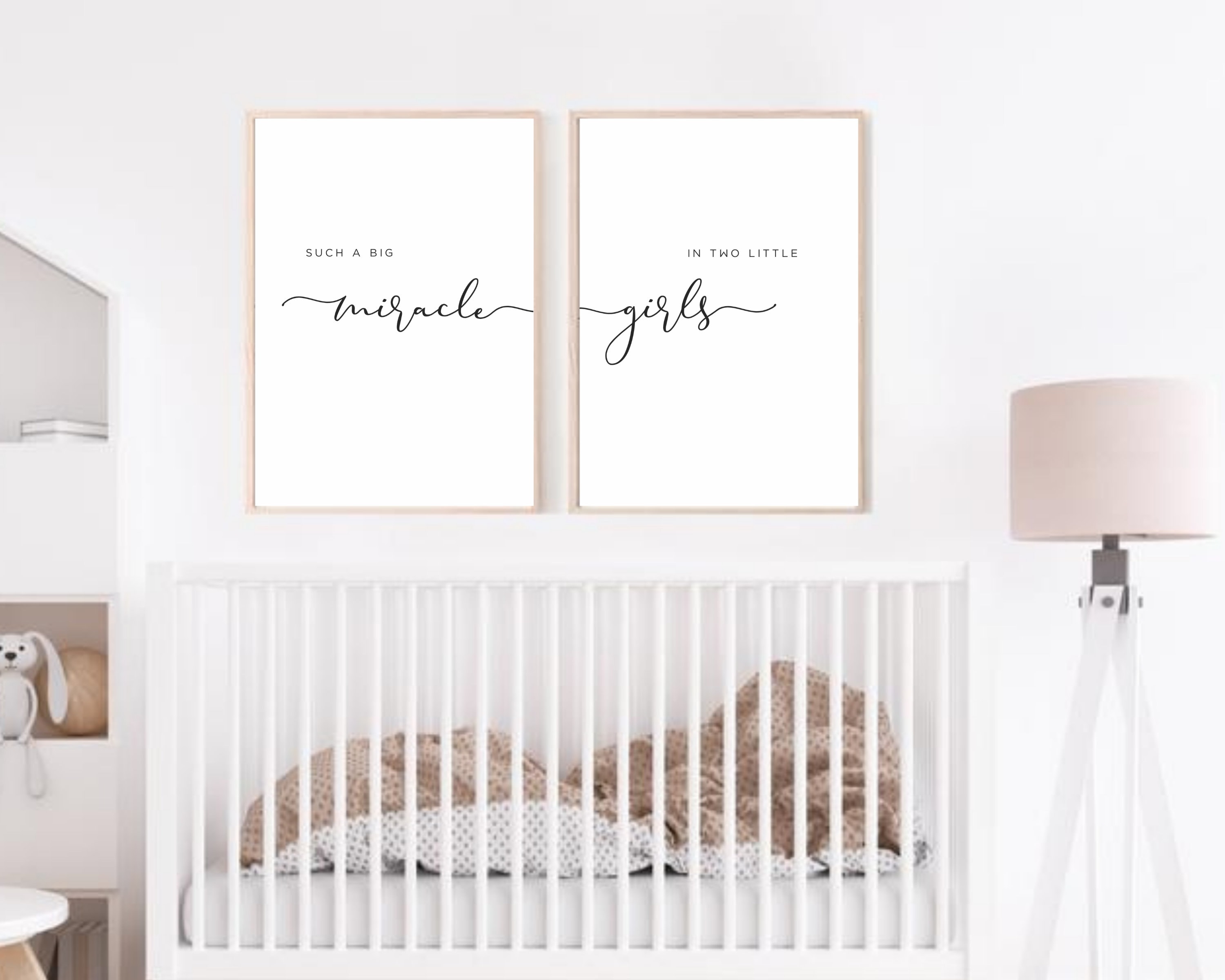 TWIN NURSERY DECOR Girl Nursery Decor Such A Big Miracle Etsy