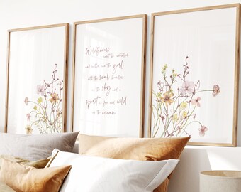 Nursery Wall Art Girl Nursery Decor Nursery Wall Decor Girl Nursery Prints Wildflower Nursery Baby Girl Nursery Decor Floral Nursery Prints