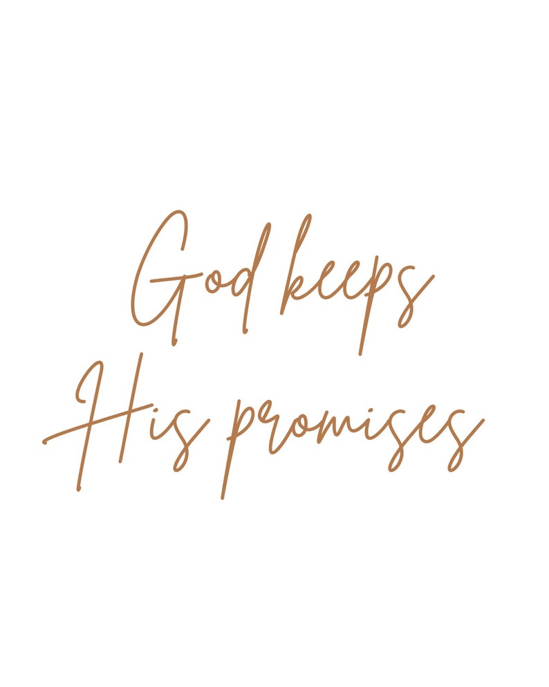 Christian nursery wall art set of 3 with a rainbow and quote God Keeps His Promises