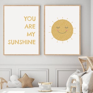 You Are My Sunshine Wall Art, You Are My Sunshine Sign, Nursery Decor, Nursery Wall Art, Nursery Art, Nursery Prints, Nursery Wall Decor