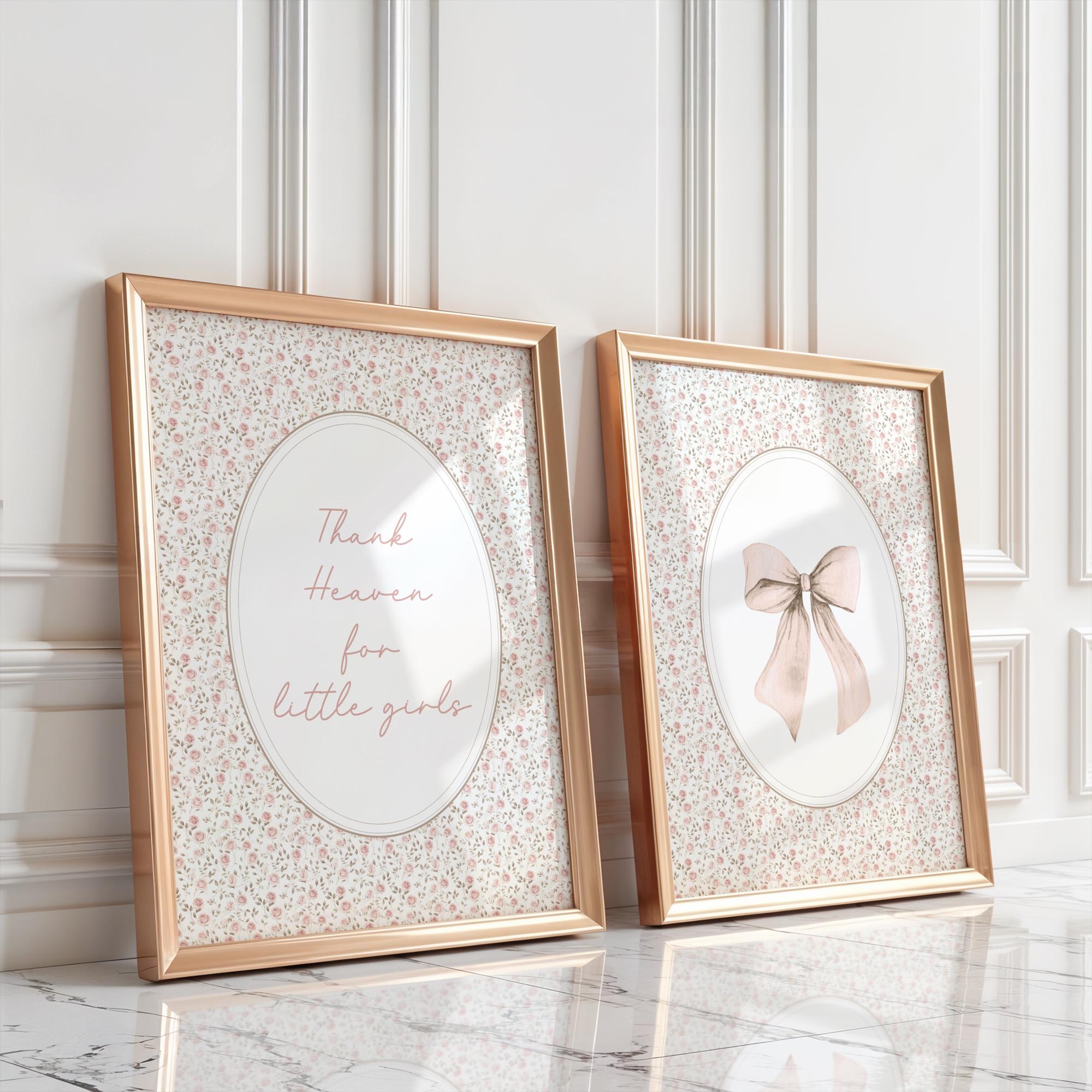 Cottagecore Nursery Wall Art Set, Farmhouse Prints, Baby Girl Room ...