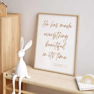 Christian Nursery Wall Art, Nursery Bible Verse Print, Nursery Scripture Print, Christening Gift, New Baby Gift, Baby Shower Gift UNFRAMED