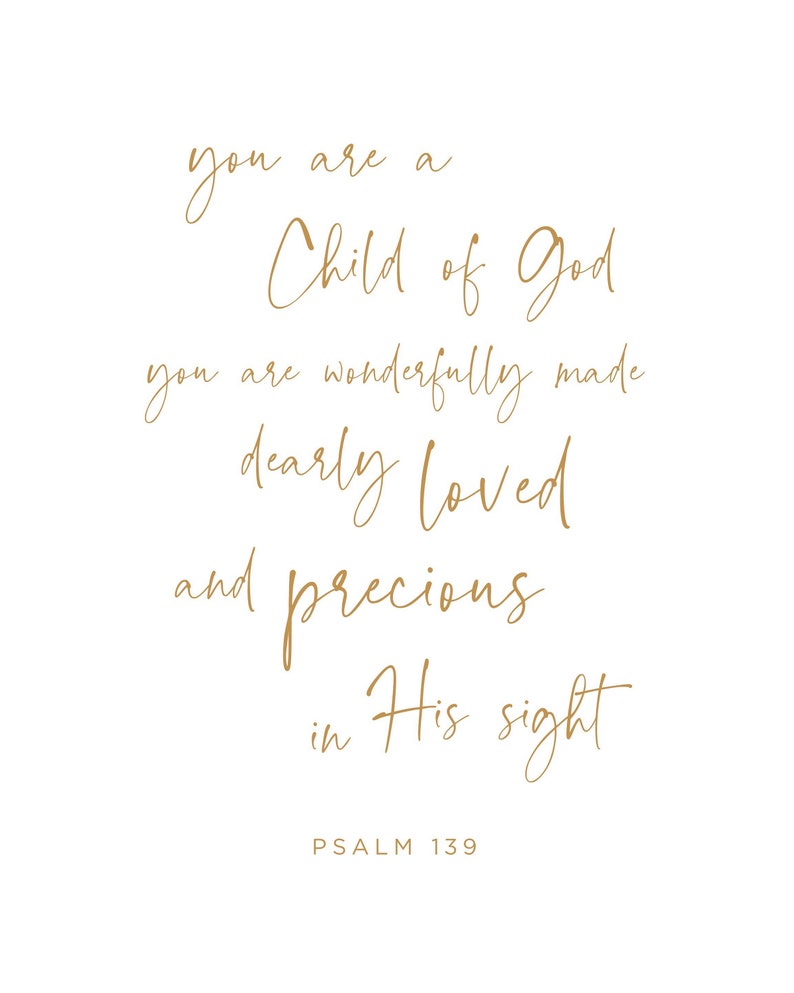 Christian nursery wall art set of 3 prints with Psalm 139 bible verse and sunshine