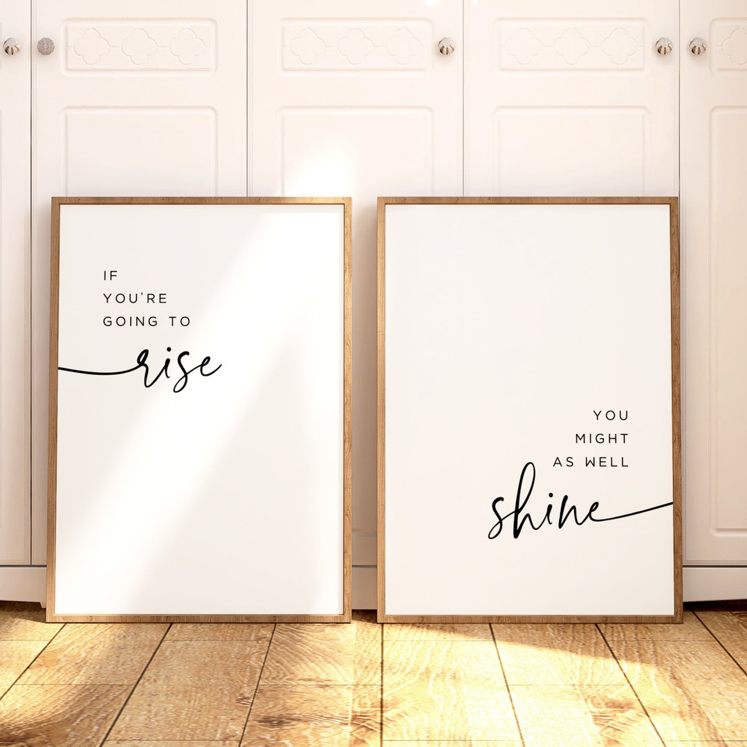 View of Bedroom Wall Art Set of 2 | Minimalist Wall Art Prints for Decorating ...