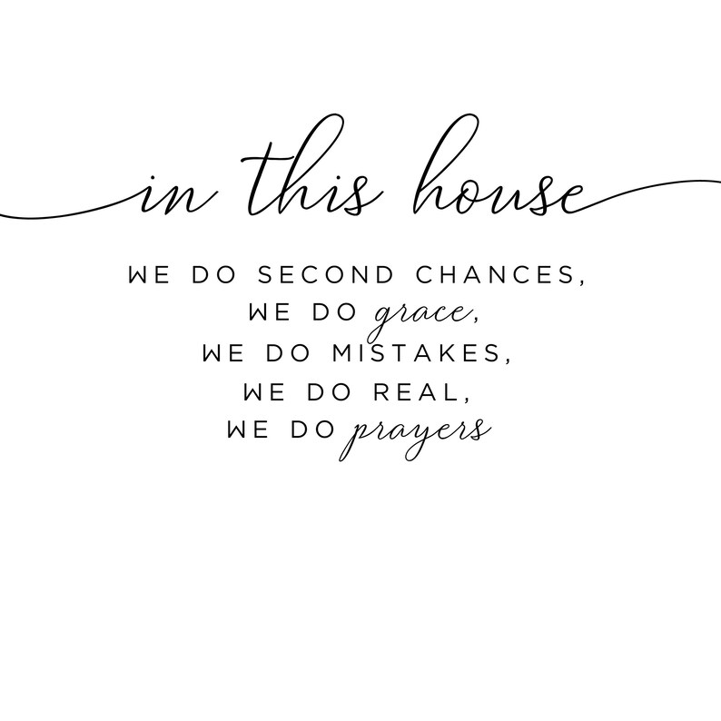 FAMILY WALL ART in This House Inspirational Wall Decor Etsy