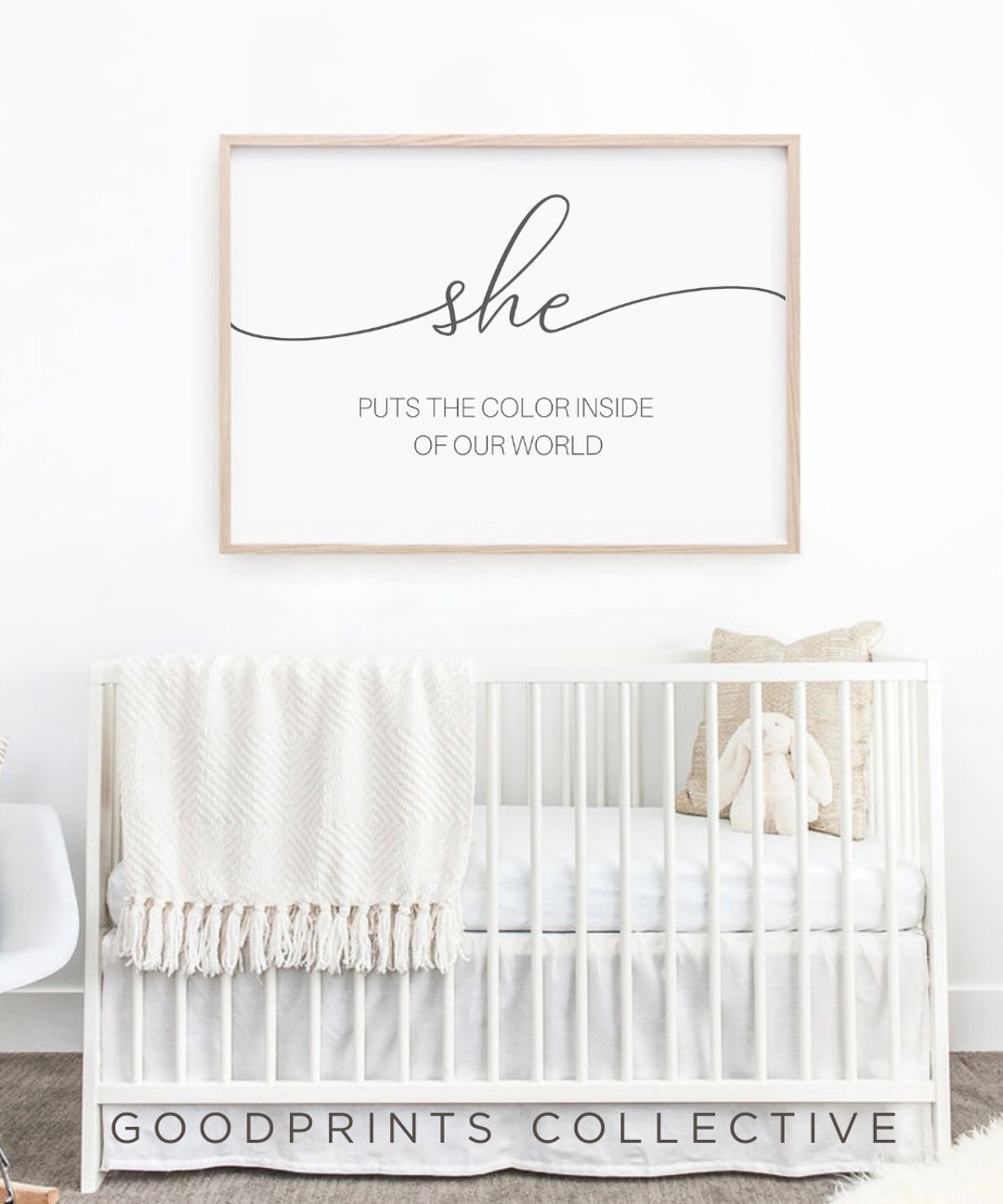 Nursery Wall Art Girl Nursery Quote Baby Room Sign Etsy