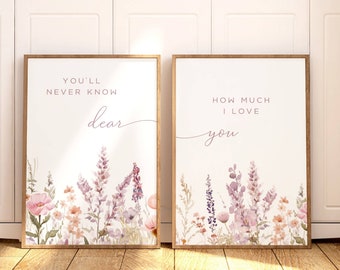 Wildflower Nursery Decor Nursery Botanical Print Floral Nursery Art Girl Nursery Decor Wildflower Prints Boho Nursery Wall Art Flowers