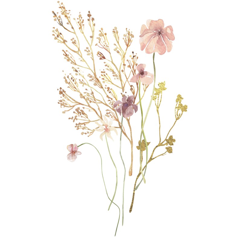 VINTAGE BOTANICAL DECOR Farmhouse Floral Wall Art Etsy