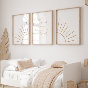 Christian Nursery Wall Decor Baby Room Wall Art with Psalm 139 Bible Verse Baby Shower Gift Nursery Print Child of God Nursery Wall Art Sun