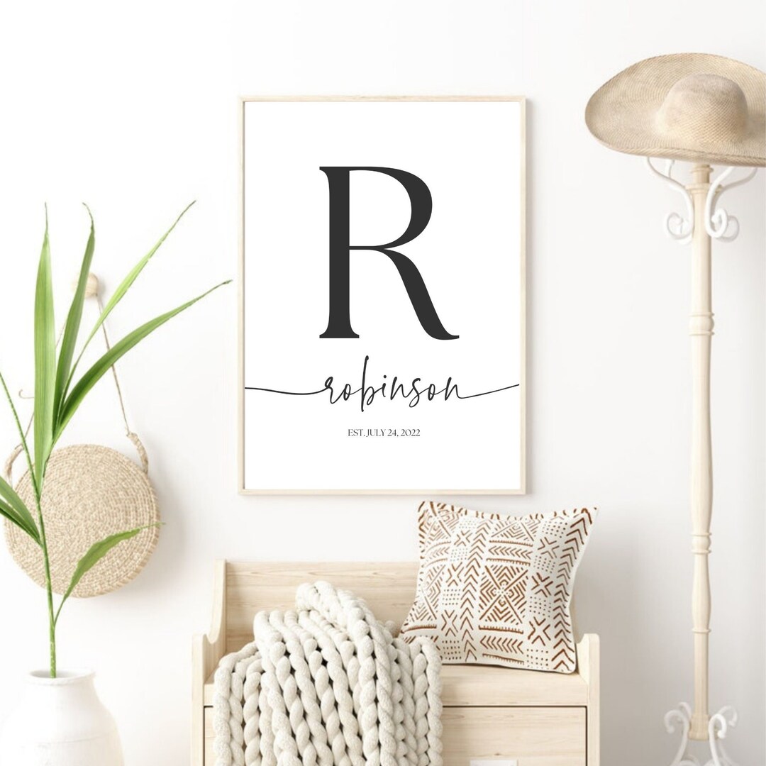FAMILY SIGN - Personalized Name Sign, Family Room Wall Decor, Last Name ...