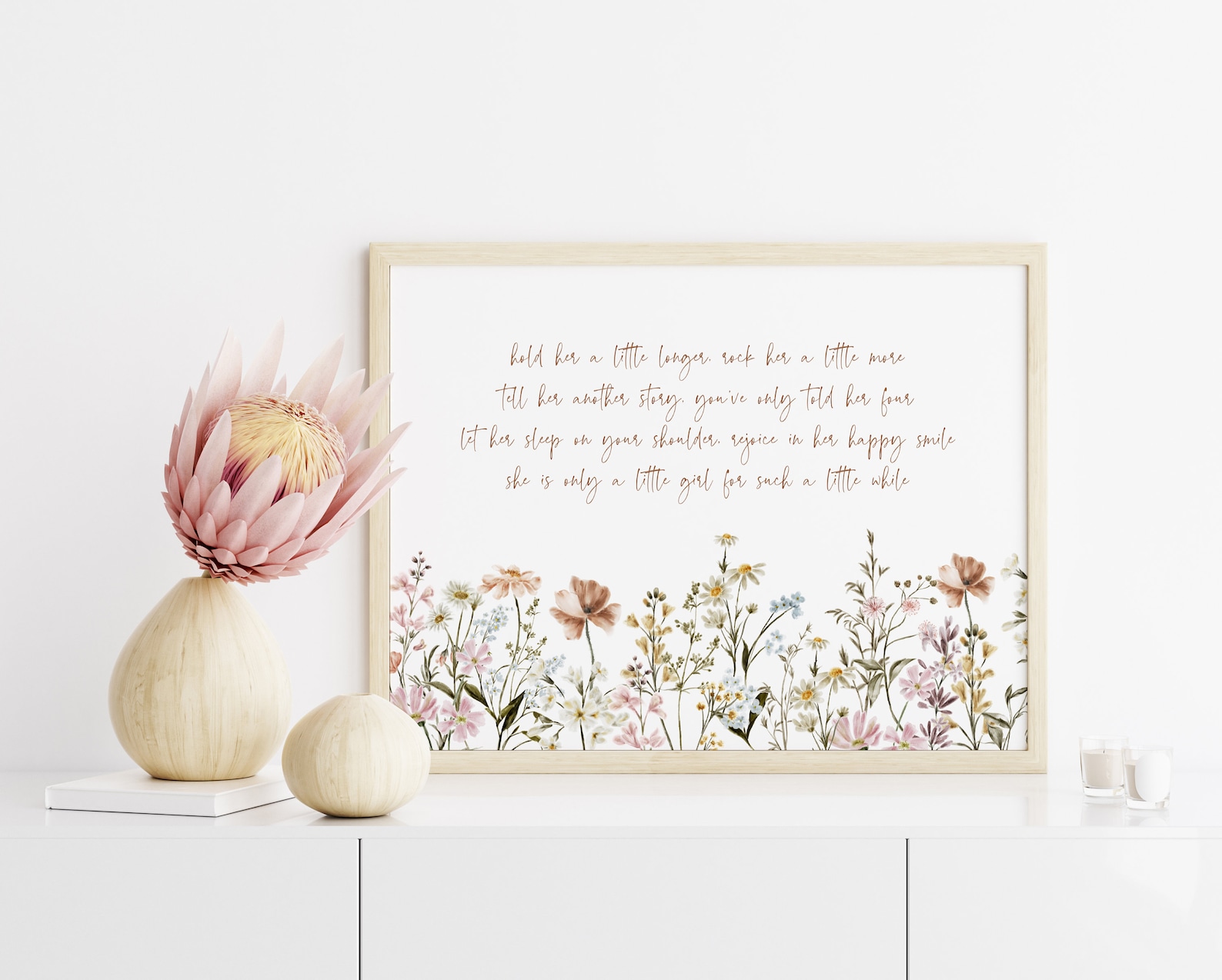 Nursery Wall Art With Popular Nursery Quote for Baby Girl | Nursery ...