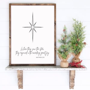 CHRISTMAS STAR DECOR Christmas Bible Verse, Printable Christmas Decor ...