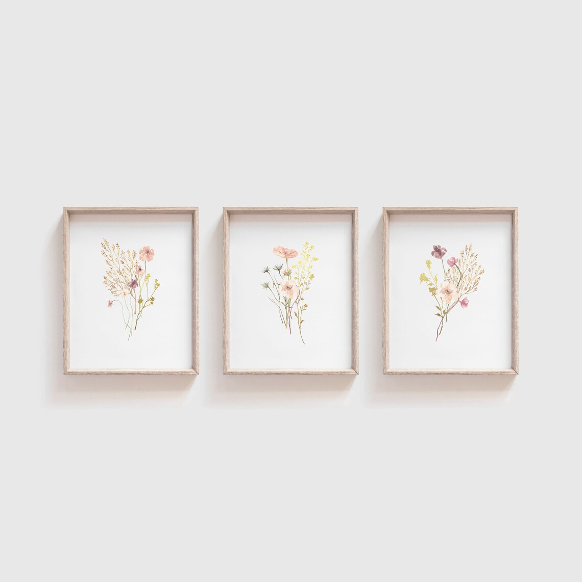 VINTAGE BOTANICAL DECOR Farmhouse Floral Wall Art Etsy