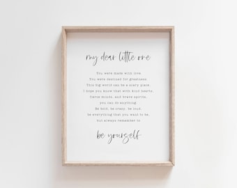 MY DEAR - Nursery Decor, Nursery Wall Art, Boy Baby Room Wall Art, Girl Room, Kids Room Quote Print, Baby Shower Gift, Playroom Wall Art