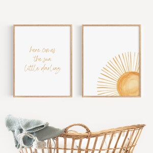 Nursery Decor Boy Nursery Prints Nursery Wall Art Girl Nursery Sun print Boho Baby Room Decor Gender Neutral Gift Baby Shower Gift Idea