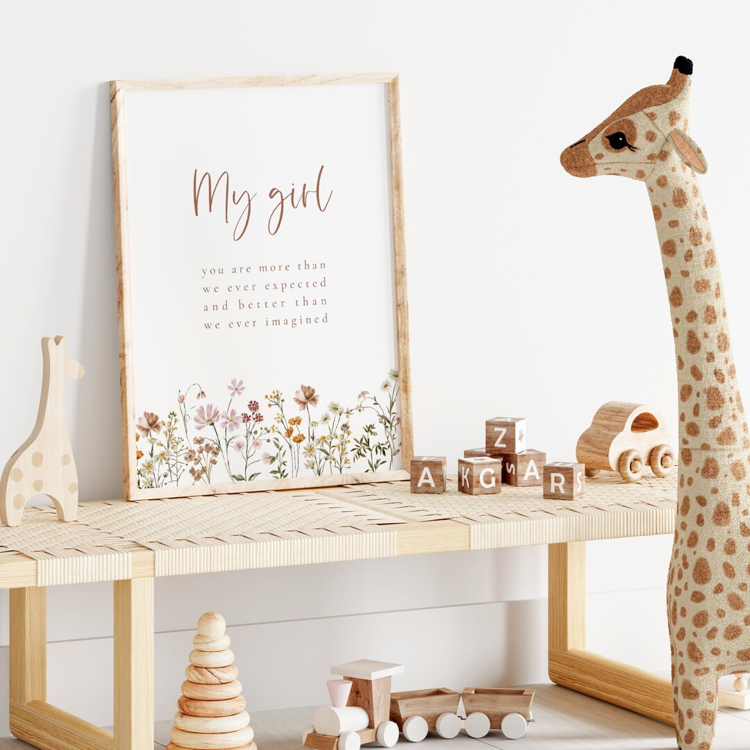 Nursery Decor Girl Nursery Wall Art Nursery Prints Baby Girl Nursery ...