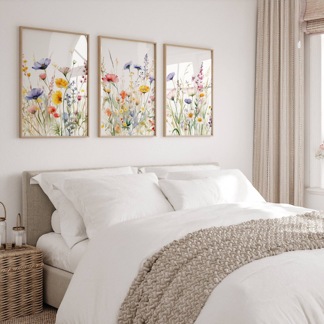 Wildflower Prints Floral Botanical Prints Modern Farmhouse Wall Decor ...