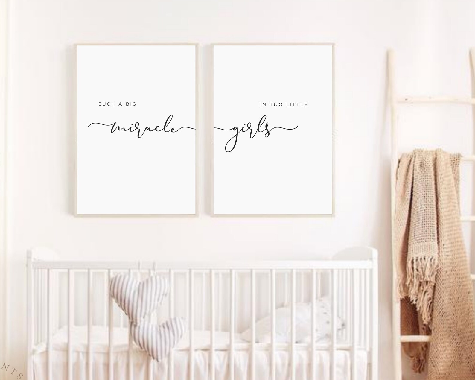 TWIN NURSERY DECOR Girl Nursery Decor Such A Big Miracle Etsy
