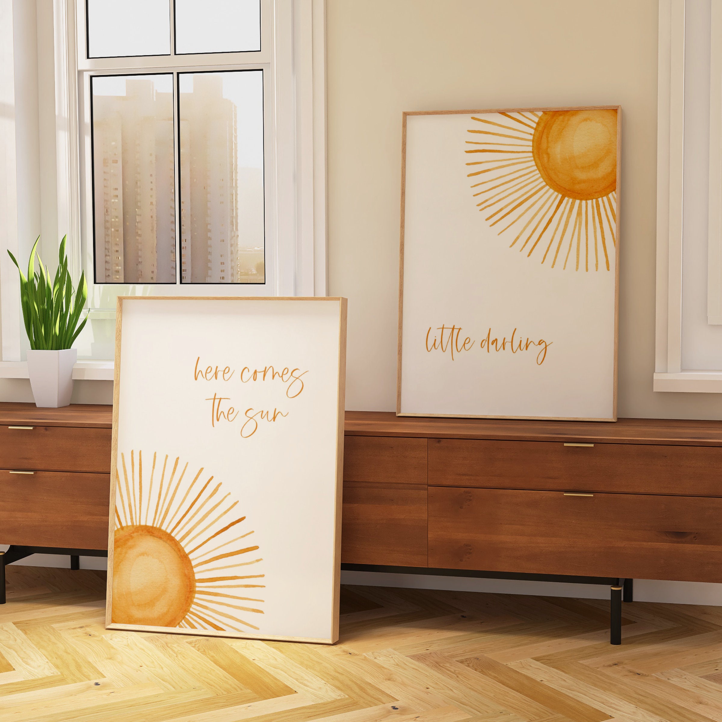 Nursery Wall Art Sun Nursery Wall Art With Yellow Sunshine Boho Baby ...