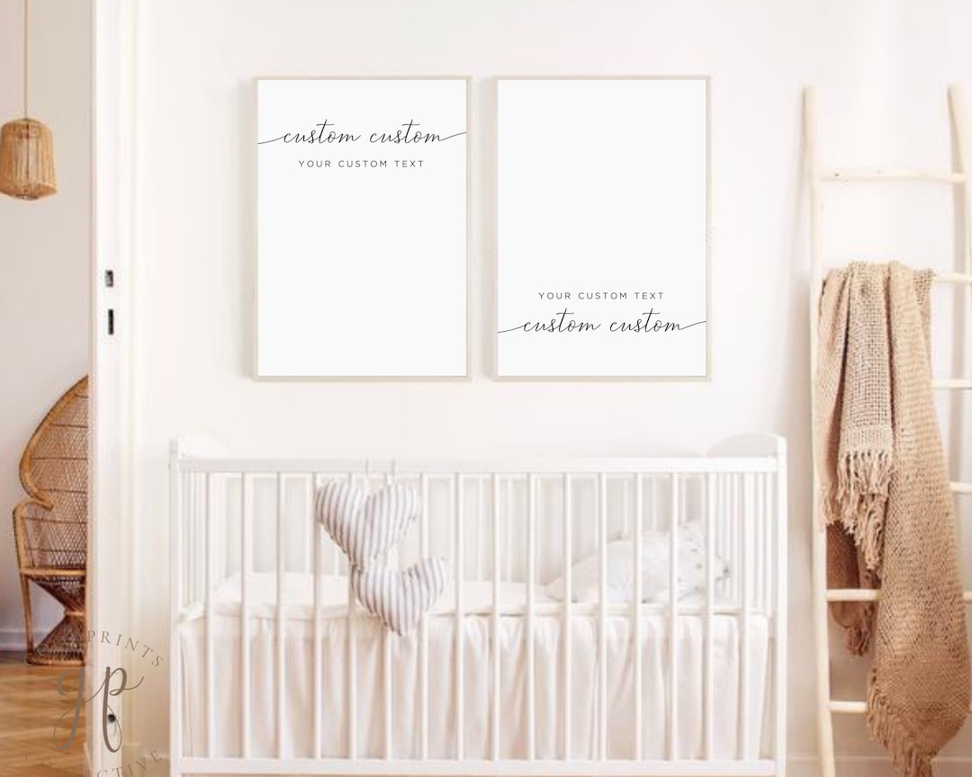 CUSTOM NURSERY PRINT Baby Room Sign, Girl Nursery Decor, Boy Room Wall Art, Printable Wall Art ...