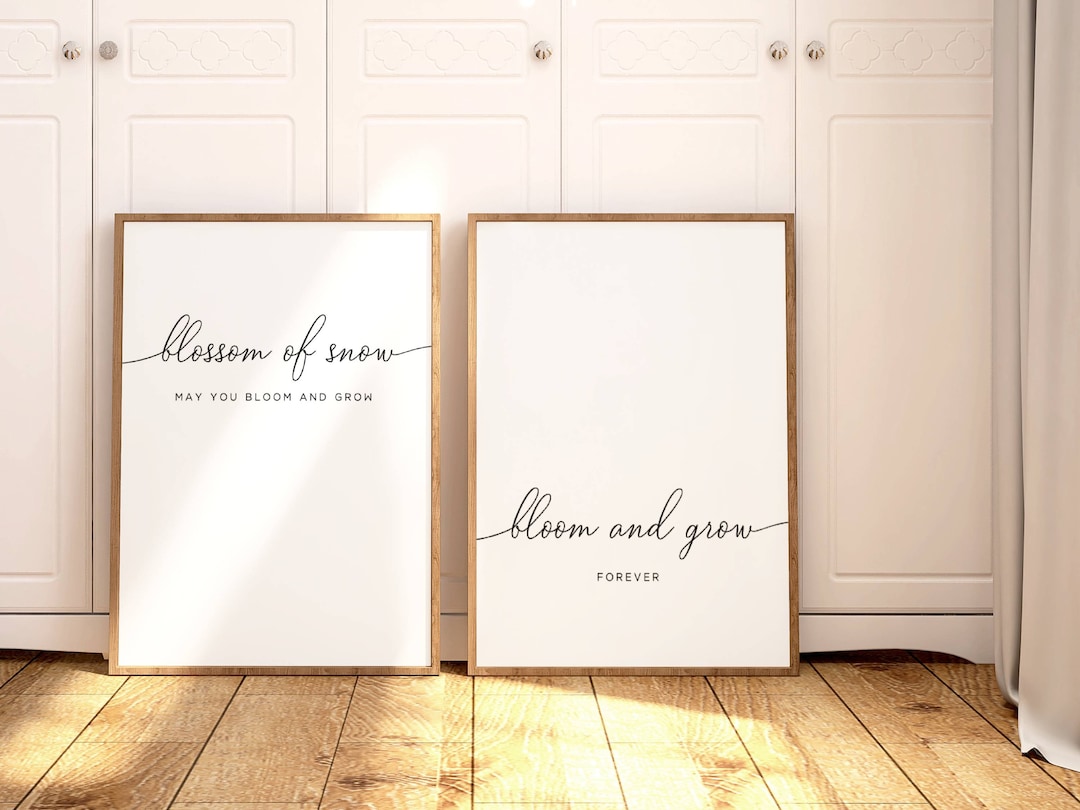 EDELWEISS SONG LYRICS Nursery Wall Art, Set of 2 Prints, Girl Nursery, Baby Boy Room, Nursery