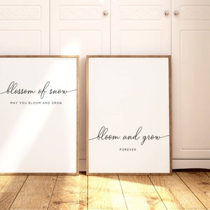 EDELWEISS SONG LYRICS - Nursery Wall Art, Set of 2 Prints, Girl Nursery, Baby Boy Room, Nursery Decor, Printable Wall Art, Baby Shower Gift