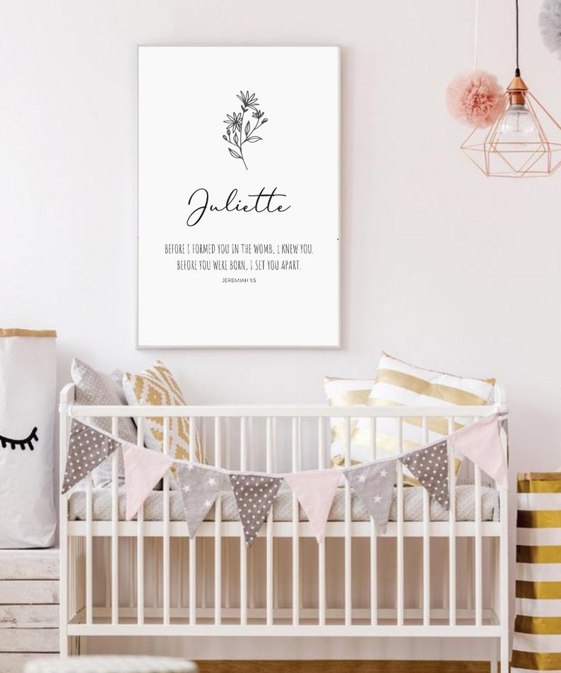 NURSERY DECOR GIRL Bible Verse Nursery Wall Art Etsy