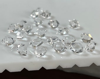 Cristales de cuarzo diamante Herkimer, de 6 a 7 mm
