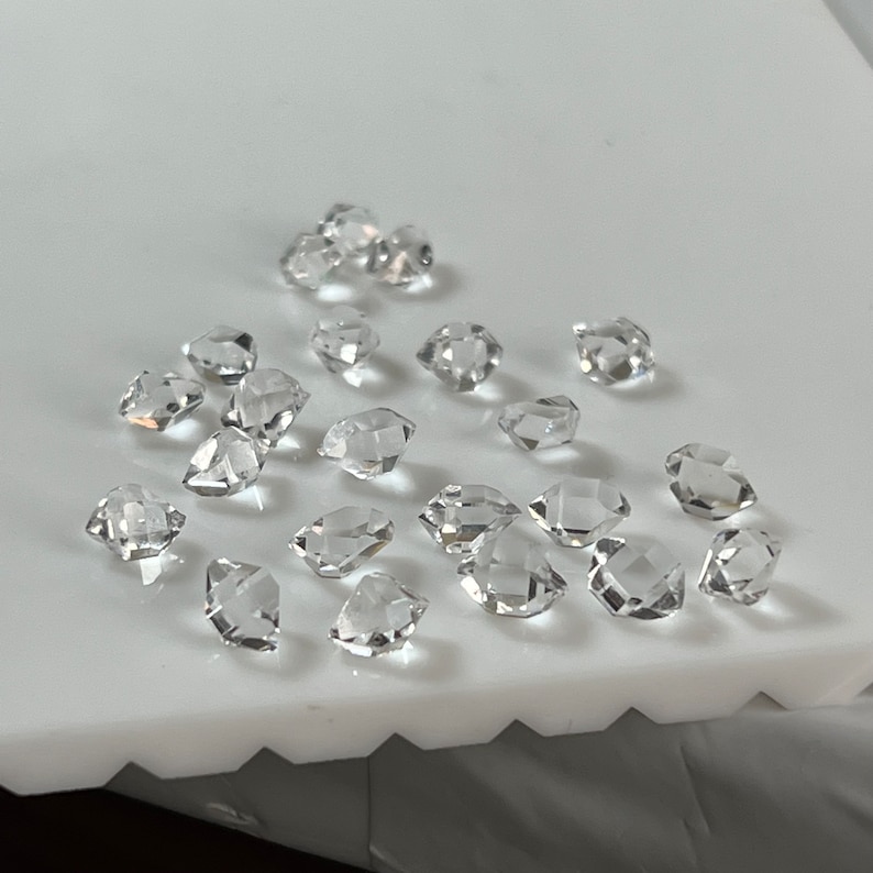 Cristalli di quarzo diamante Herkimer, da 6 a 7 mm immagine 4