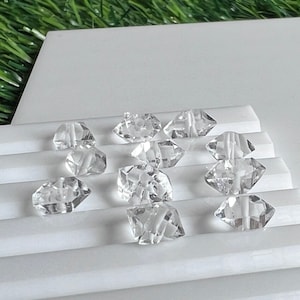 Gebohrte Herkimer Diamant Kristallperlen , natürliche, roh gebohrte Herkimere