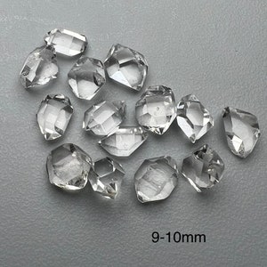 6 Pcs AAA Herkimer diamond crystals 9 to 10 mm
