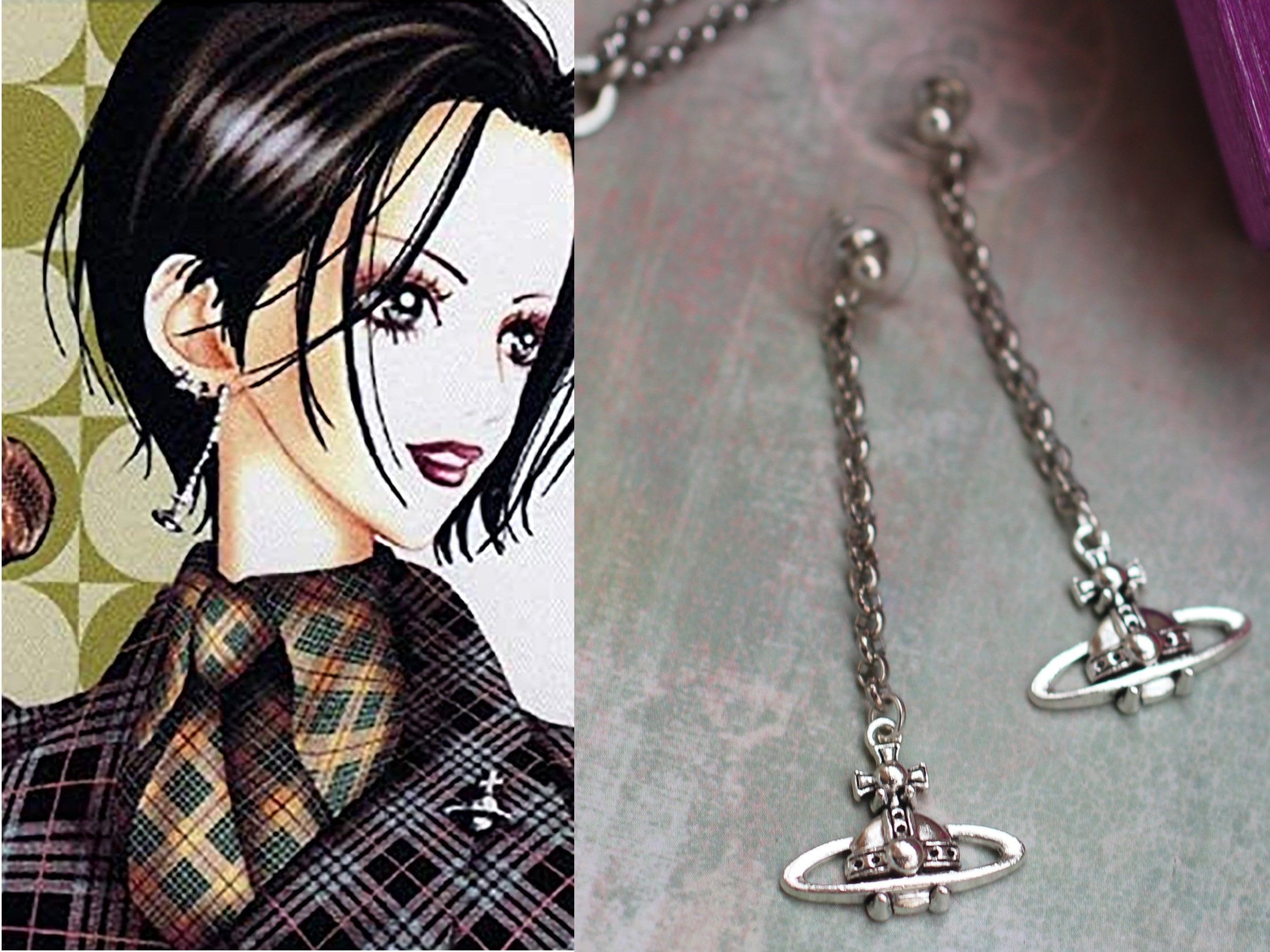 Nana osaki westwood. Nana jewellery. Nana украшения. Nana украшения. Вивьен вествуд серьги сатурн.