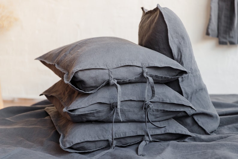 Lino naturale Scandi style 100/% eco linen pillowcase Enzima ammorbidito. federa stile Scandi Premium organic textiles Enzyme softened
