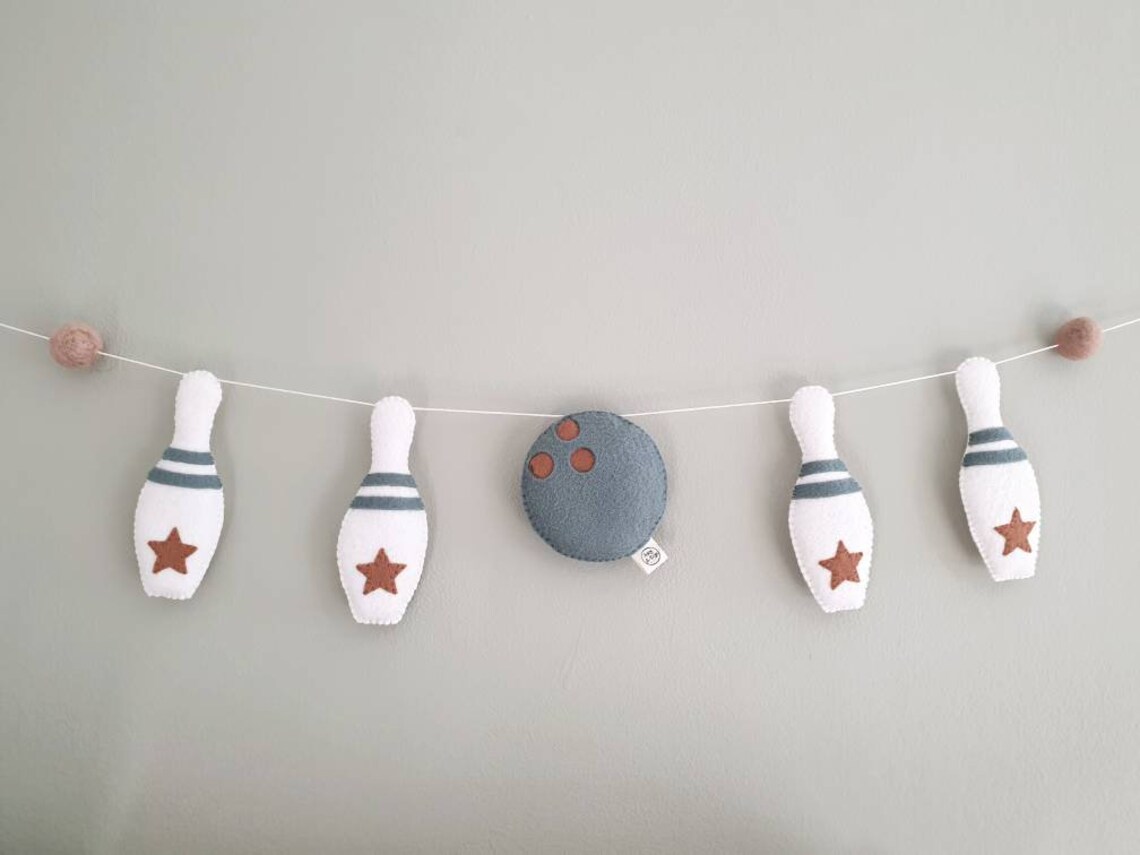 Bowling Garland Bunting Boys Decor Baby Garland Sports Etsy