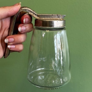 Vintage Mid Century Bundes Haushaltswaren Chrom Sirup Spender Krug