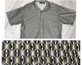 Vintage 90's/Y2K Evil Eye Novelty Print Polo Shirt