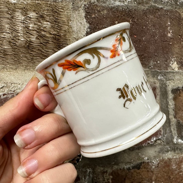 Antique Victorian 1900's Mini Child's Mug "Love the Giver"