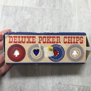 ヴィンテージ 50 年代 新古品 デラックス ポーカー チップ